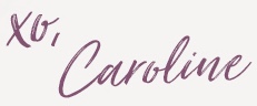 xo, caroline signature
